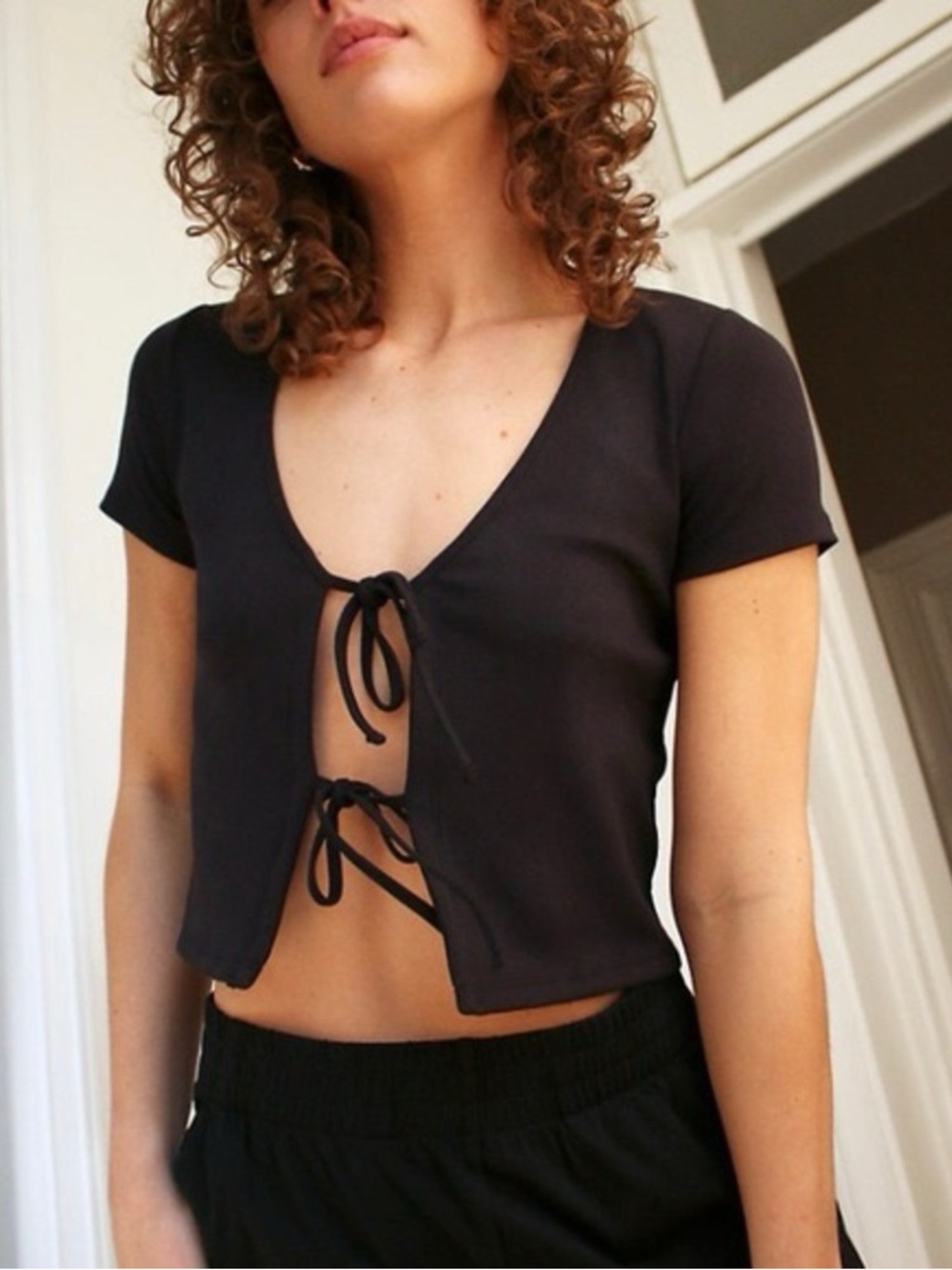 Wilfred Free Aritzia Tie-Front T- Shirt